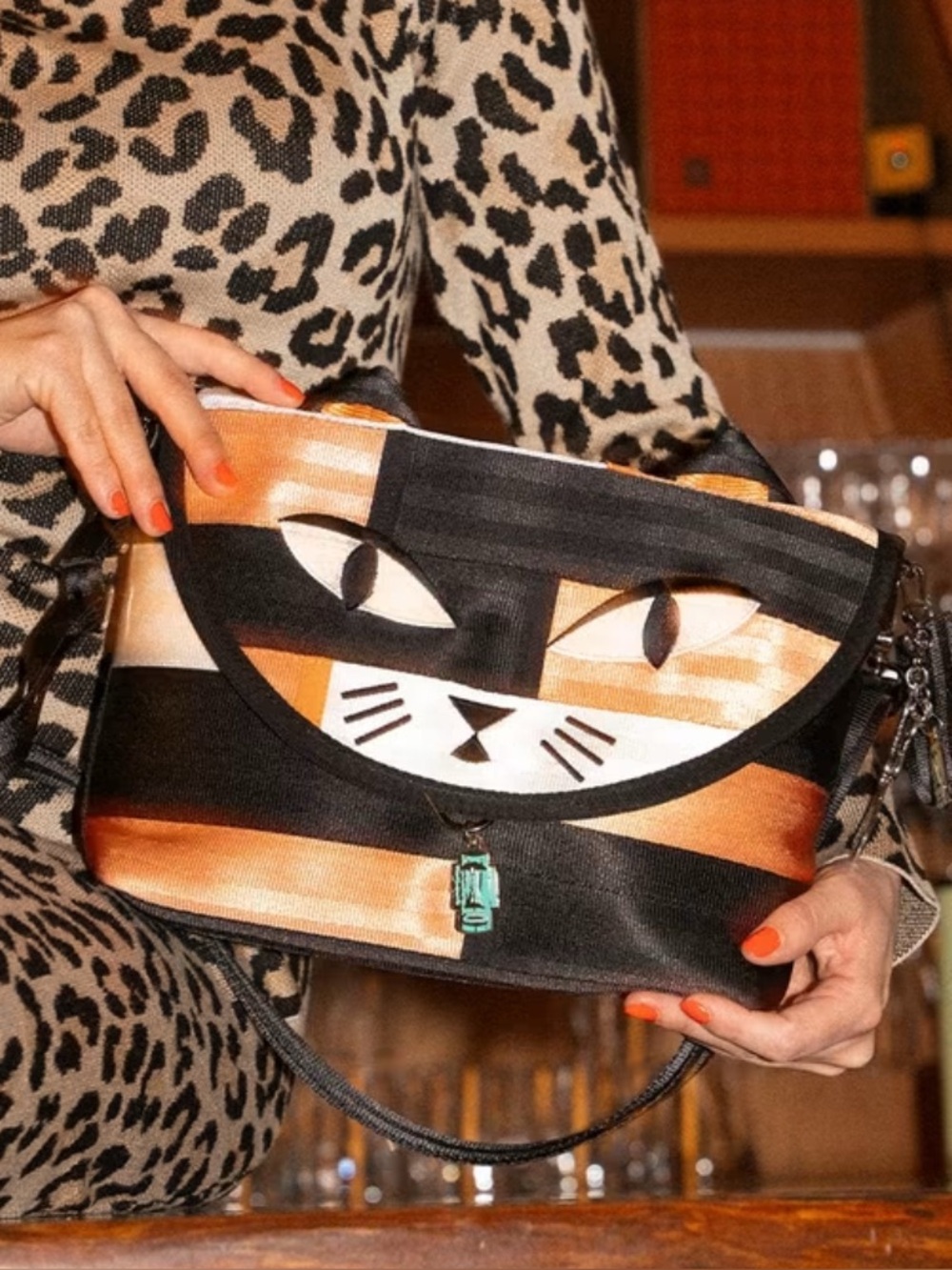 LAST CALL- Harveys Shag Cat Crossbody Bag NWT